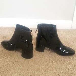 NWOT Patent Leather Booties